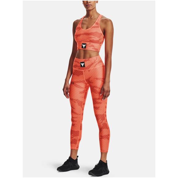 Under Armour Project Rock Waistband Ankle Training Tight Orange Size Medium - Picture 1 of 11